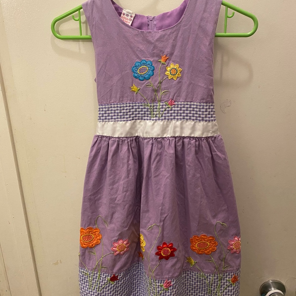 Little Angel Adorable floral embroidered Dress XL